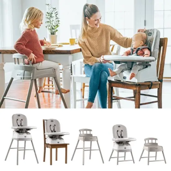 Chicco Stack Hi-Lo 6-in-1 Multi-Use High Chair - Sand image {1}