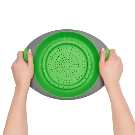 OXO 3.5qt Colander with Handle Green image {3}