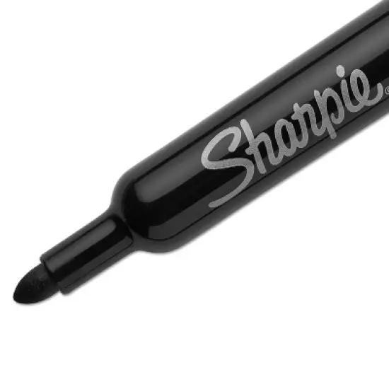 Sharpie Flip Chart Marker Bullet Tip Black 8/Card 1760445 image {1}