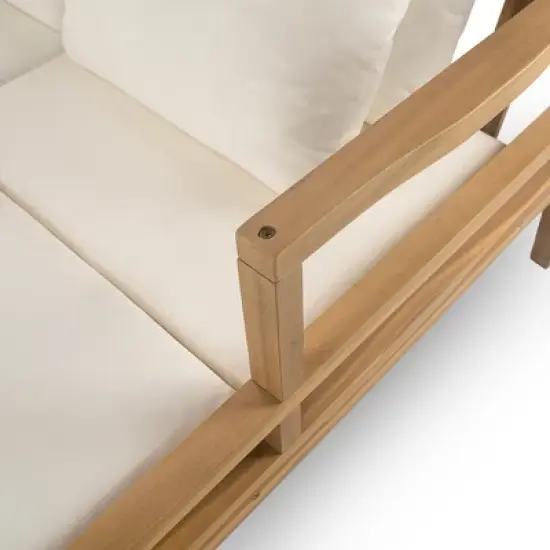 Syemin Patio Chaise Lounges, Outdoor Patio Daybed, Comfy Seat Cushion, Sofa Furniture, for Backyard, Swimming Pool, White, 76"*51.6"*34.6" image {3}