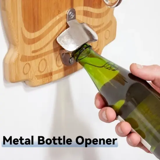 GSE Tiki Face Ring Toss Hook Game, Wall Mount Hook and Ring Toss Game image {3}