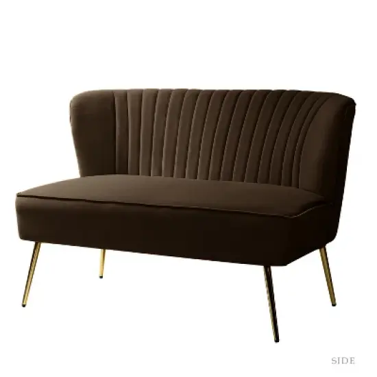 Velvet Nicolas Loveseat Sofa | Karat Home image {23}