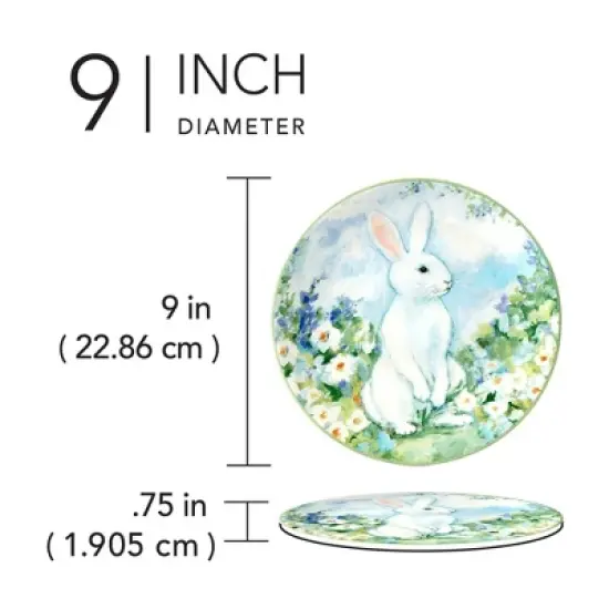 Certified International (Set of 4) 9" Easter Morning Dessert Plates image {6}