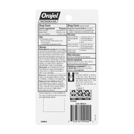 Orajel Tooth & Gum Pain Relief Pen Gel - 0.07oz image {9}