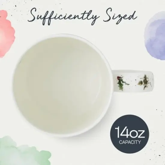 Royal Worcester 14 Oz Duck The Halls Christmas Mug with Duck Design - Fine Bone China Winter Holiday Coffee Mug, Microwave & Dishwasher Safe image {6}