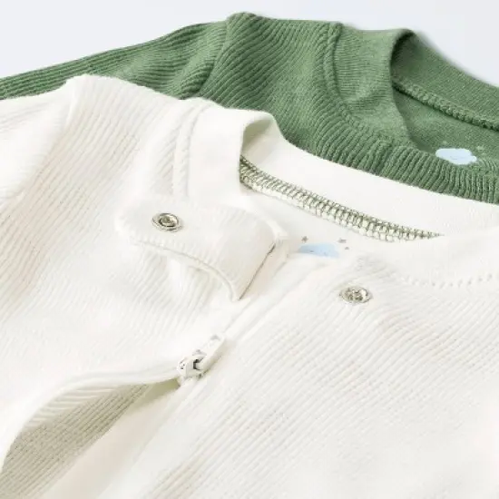 Baby 2pc Waffle Sleep N' Play - Cloud Island&trade; Green image {2}