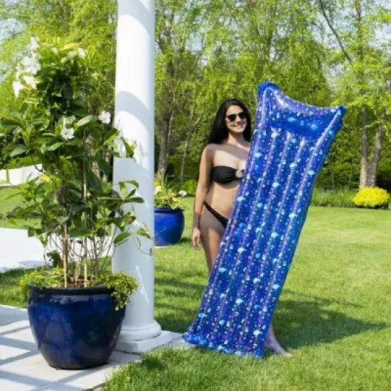 Swimline 72'' Blue Aquatic Marine Animals Inflatable Pool Raft image {2}