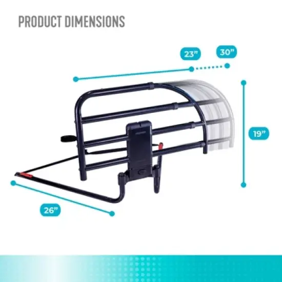 Able Life Click-N-Go Extendable Bed Rail image {7}
