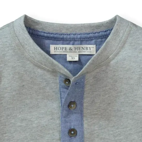 Hope & Henry Boys' Henley Tee with Rolled Sleeves, Infant image {1}