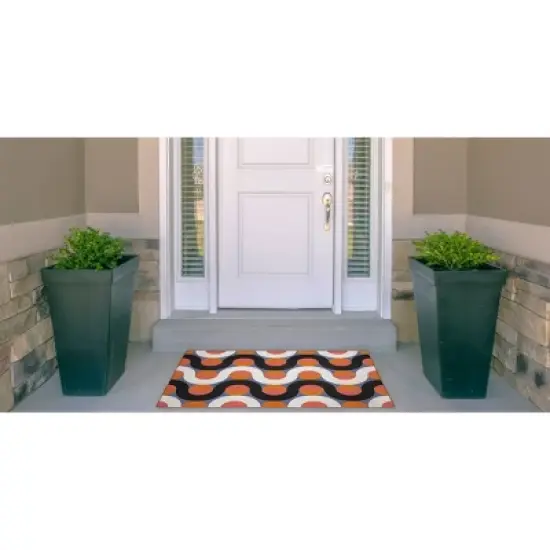 Rexford Washable Outdoor Rug Orange/Pink - Linon image {1}