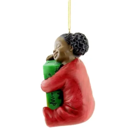 Holiday Ornament First Christmas Girl  -  One Ornament 3.0 Inches -  Package Sleeping  -  19172  -  Polyresin  -  Green image {2}