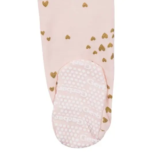 Gerber Baby & Toddler Girls Snug Fit Footed Cotton Pajamas, 2-Pack image {4}