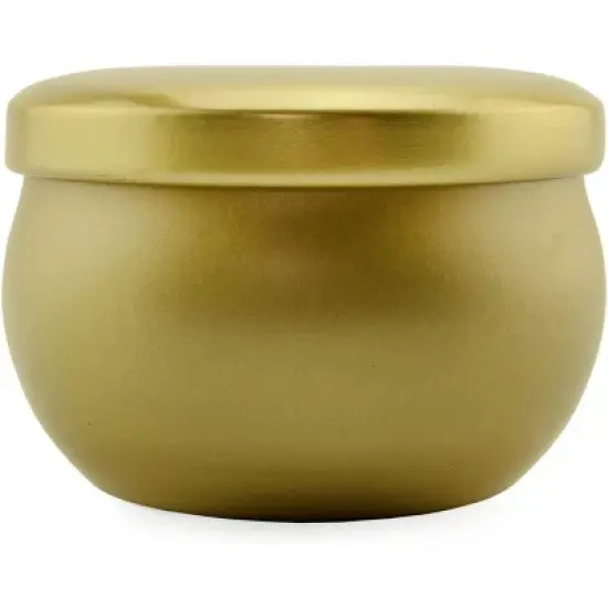 Darware Metallic Gold Candle Tins 12pk; European Style Containers for Storage, Parties, Weddings, Jewelry, Candy and Tea Stash image {4}