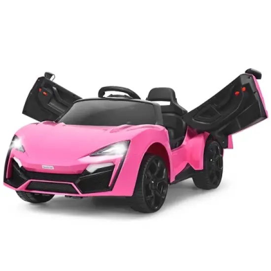 Costway 12V Kids Ride On Car 2.4G RC Electric Vehicle w/ Lights MP3 Openable Doors White\Black\ Red\Pink image {4}