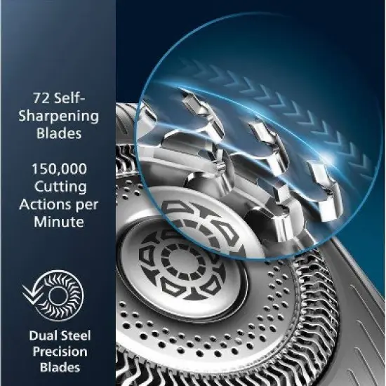 Philips Norelco Wet & Dry Men's Rechargeable Electric Shaver 7900 with UV Sanitizing Cube - S7889/91 image {4}