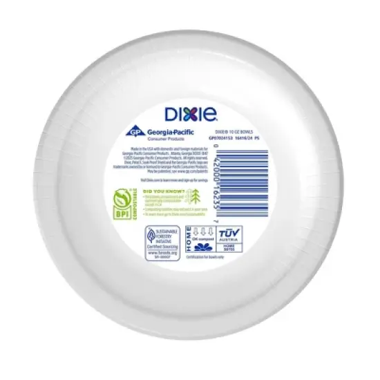 Dixie Disposable Paper Bowls &ndash; 42ct/10oz image {6}