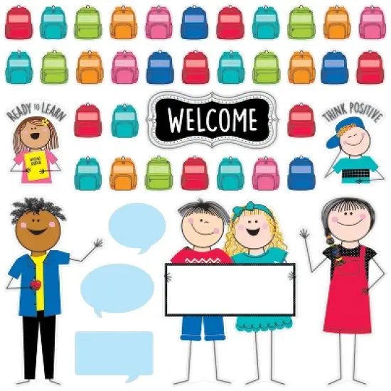 Creative Teaching Press&reg; Stick Kids All Are Welcome Bulletin Board Set image {4}