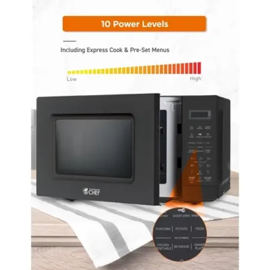 COMMERCIAL CHEF Countertop Microwave Oven 0.7 Cu. Ft. 700W image {2}