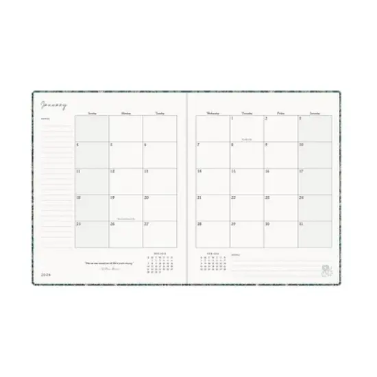 Morris & Co. by Blue Sky 8"x10" 2026&nbsp;Weekly/Monthly Bookbound Planner Hardcover Blackthorn Floral image {5}