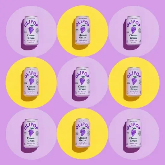 OLIPOP Classic Grape Prebiotic Soda - 12 fl oz Can image {3}