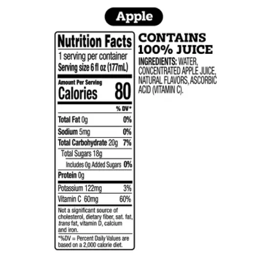 good2grow 100% Apple Juice - 6 fl oz Bottle image {4}
