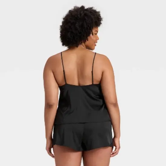 Women's Lace Trim Satin Pajama Tank Top - Auden&trade; image {4}