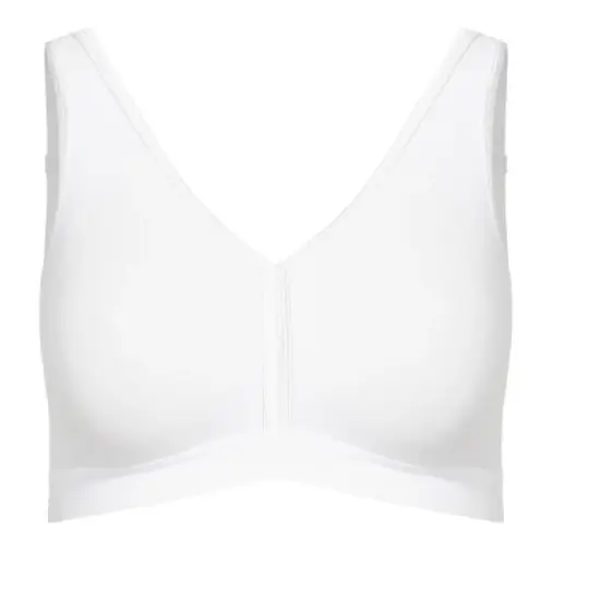 Women's Plus Size Basic Cotton Bra - white | AVENUE image {2}