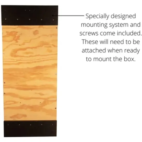 JCs Wildlife Barred Owl Nesting Box - Treated Exterior Grade Plywood - Mounting Hardware and Pine Shavings Included - Dedicated Clean Out Door for image {6}