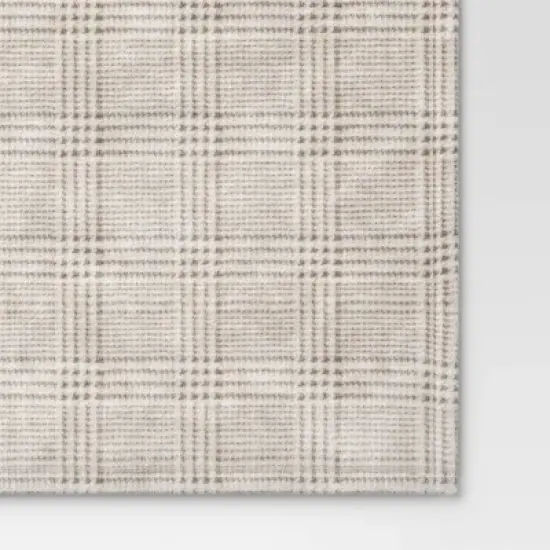 Oversized Printed Glen Plaid Primalush Throw Blanket Gray/Ivory - Threshold&trade; image {3}