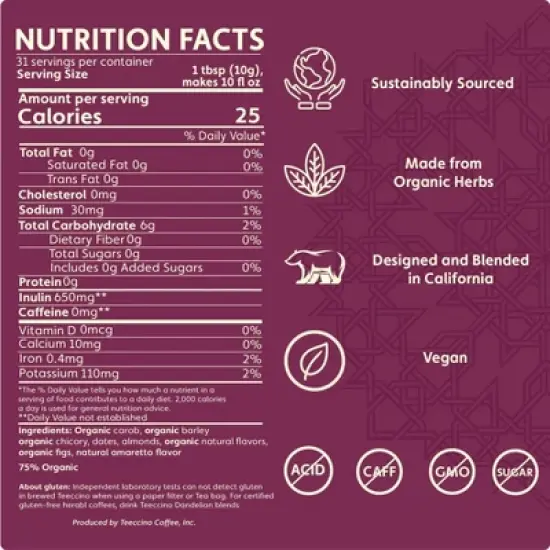 Almond Amaretto Chicory Herbal Coffee image {1}