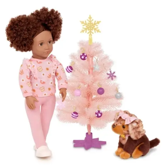 Our Generation Snowflakes & Sparkles Pink Holiday Tree Accessory Set for 18" Dolls image {1}