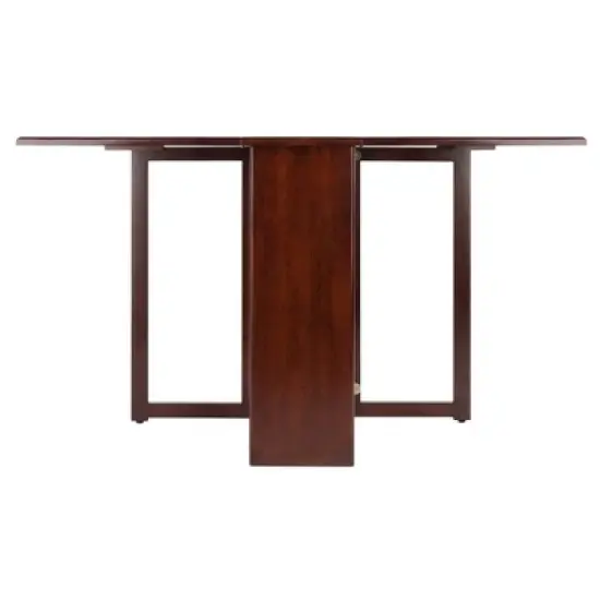 Clara Double Drop Leaf Dining Table Walnut - Winsome image {4}