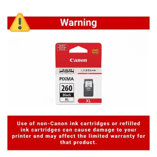 Canon PG-260XL Ink Cartridge - Black: High Yield Printer Accessory image {2}