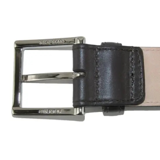 CrookhornDavis Men's Como Calfskin Dress Belt with Solid Brass Buckle image {2}