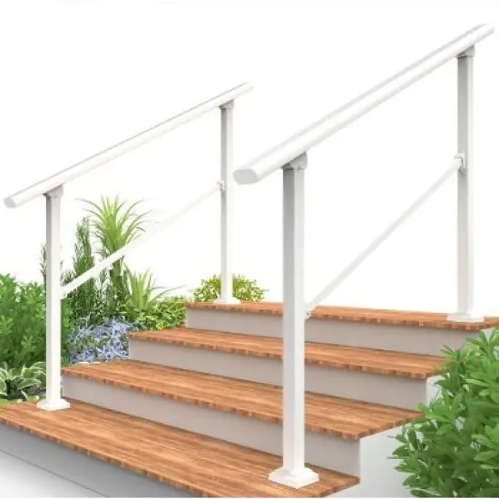 Metal Handrails for Outdoor Steps, Heavy-Duty Stair Railing for 1 to 5 Steps, Handrailing for Enhanced Safety & Stability image {13}
