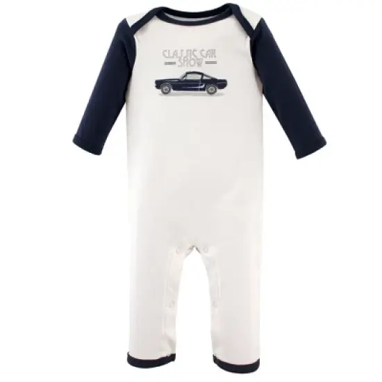 Hudson Baby Infant Boy Cotton Coveralls 3pk, Classic Car image {1}