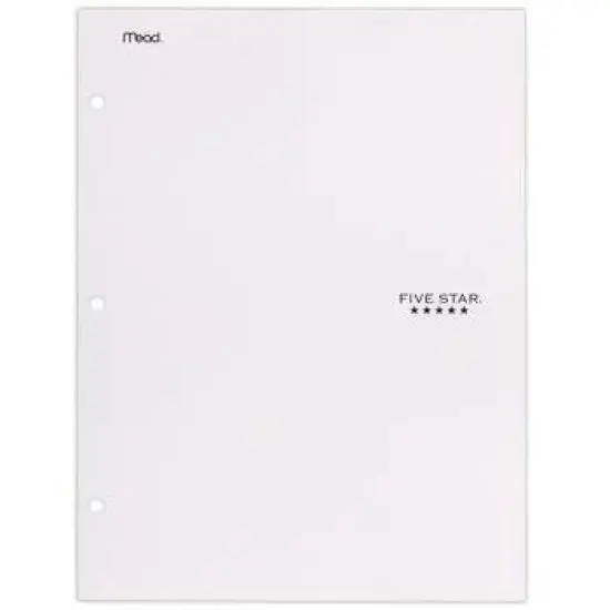Mead Five Star 4 Pocket Solid Paper Folder (Colors May Vary): Multicolor Stationery, 3 Hole Punched, 25 Sheet Capacity image {11}