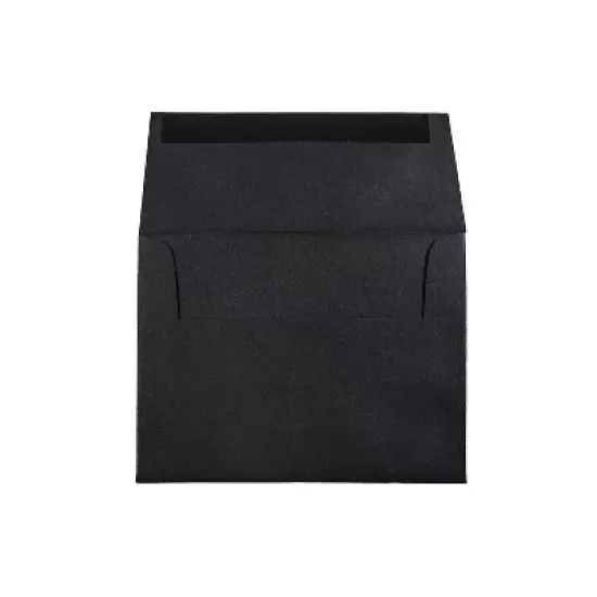 JAM Paper A6 Invitation Envelopes 4.75 x 6.5 Black Linen 68999I image {1}