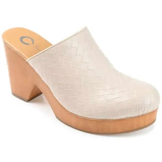 Journee Collection Womens Kelsy Mules Mid Block Heel Round Toe Pumps image {10}