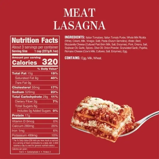 Rao's Made For Home Family Size Frozen Meat Lasagna - 27oz image {2}