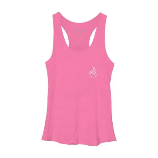 Women's Design By Humans peace By desiredesign Racerback Tank Top image {4}