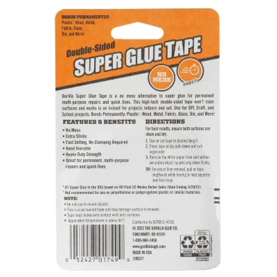Gorilla 20' Super Glue Tape image {1}