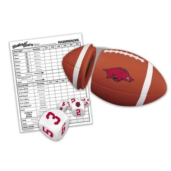 MasterPieces Officially Licsenced NCAA Arkansas Razorbacks Shake N' Score Dice Game for Age 6 and Up image {2}
