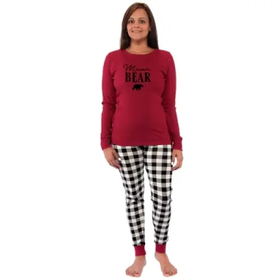 Touched by Nature Womens Unisex Holiday Pajamas, Bear image {3}