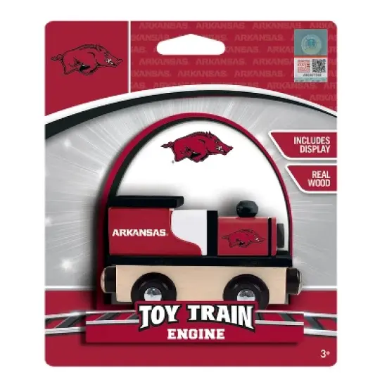 MasterPieces Officially Licensed NCAA Arkansas Razorbacks Wooden Toy Train Engine For Kids image {2}