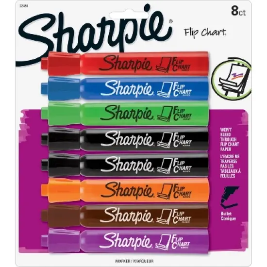 Sharpie Flip Chart Marker Bullet Point 8/PK Assorted 22480PP image {5}
