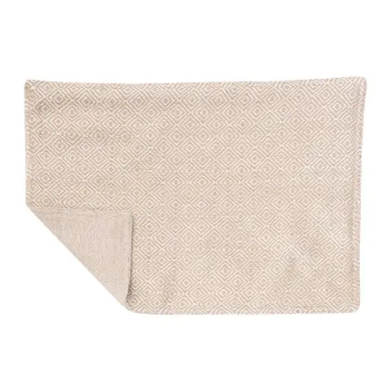 C&F Home Diamond Dune 100% Cotton Reversible Placemats Set of 6, 14" x 20" image {2}