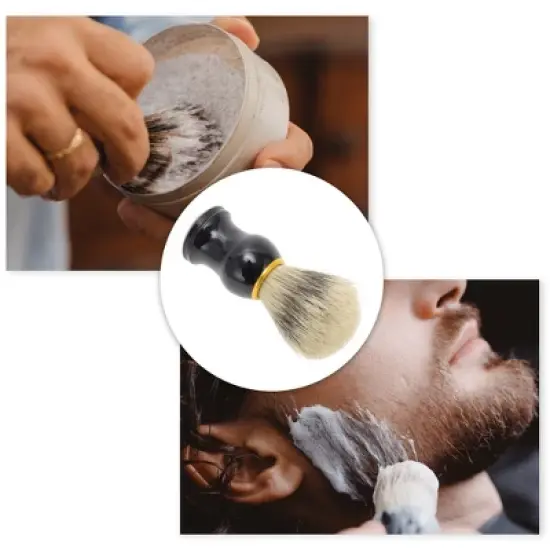 Unique Bargains Durable Shaving Brush 4.13"x1.46" Black 1 Pc image {4}