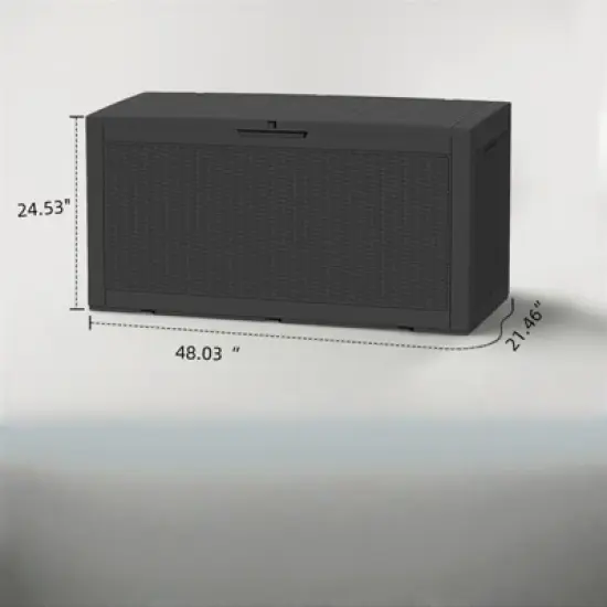 NAYSAYE Deck Box 2PCS Outdoor Storage Deck Box, Small Patio Storage Bin for Garden Tools image {2}