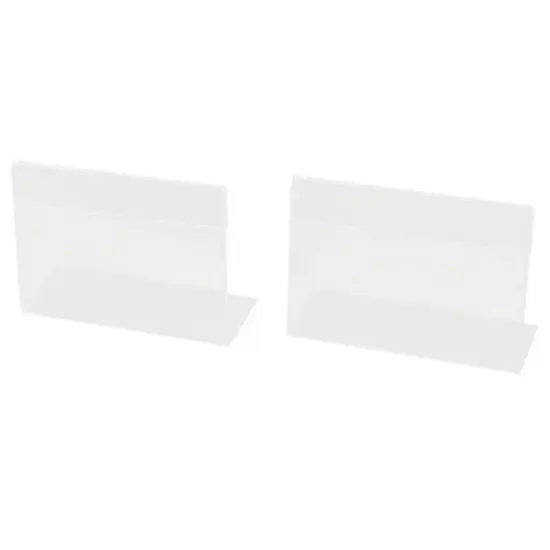 Unique Bargains Desk Shelf Clear Plastic Business Card Holder Display Stand 2pcs image {3}